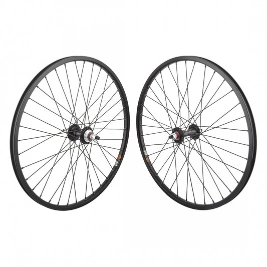 WheelMaster Front And Rear Bicycle Wheel Set, 20 x 1-1/8 36H, Sun M13-II, Bolt On, Black