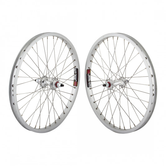 Wheelmaster 20x1.75 Bmx Sun Rhynolite WheelSet (Pair), Silver, 36H