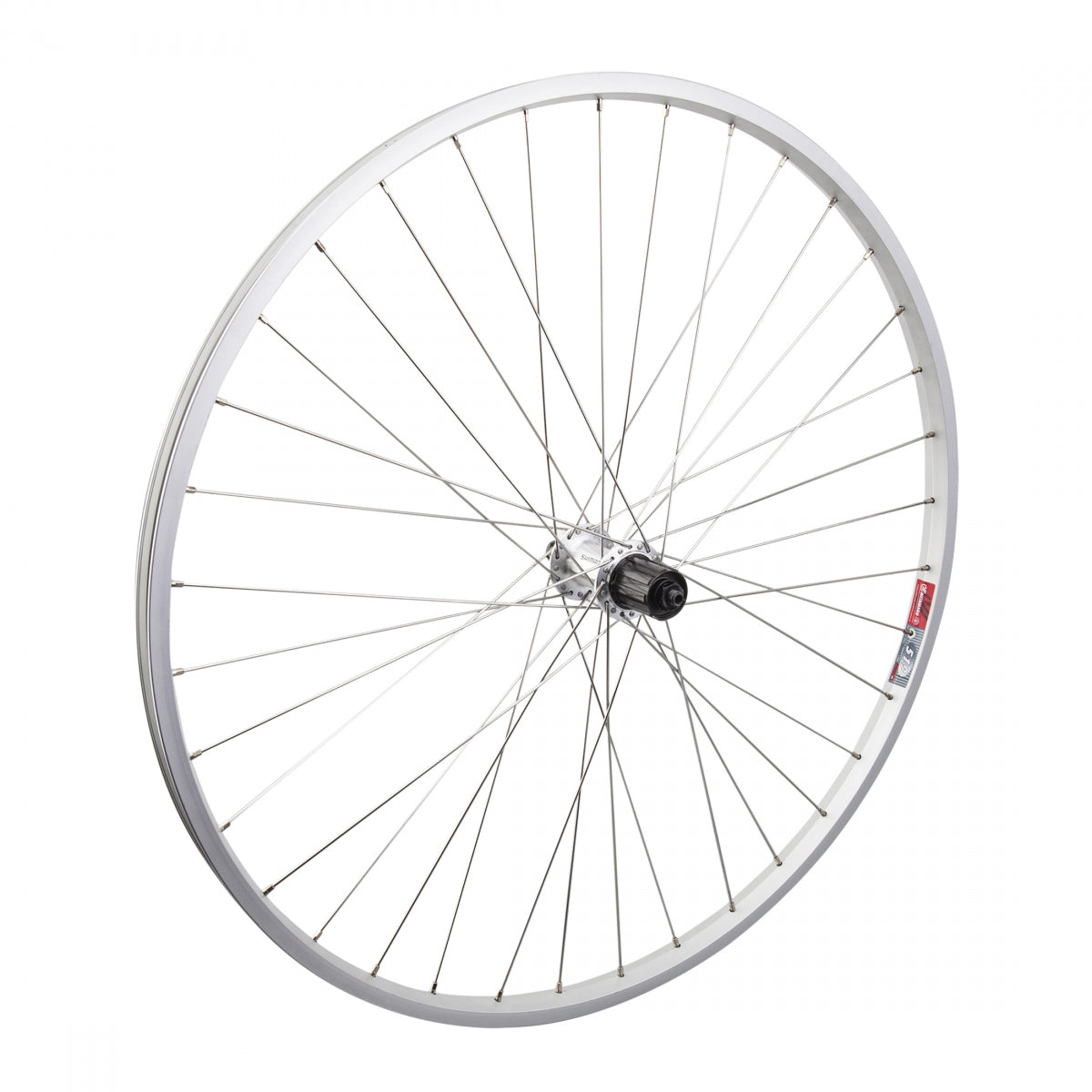 Wheelmaster Alloy 700x35 Hybrid/Comfort Rear Wheel, Silver, Quick-Release, 8-Speed, 32H