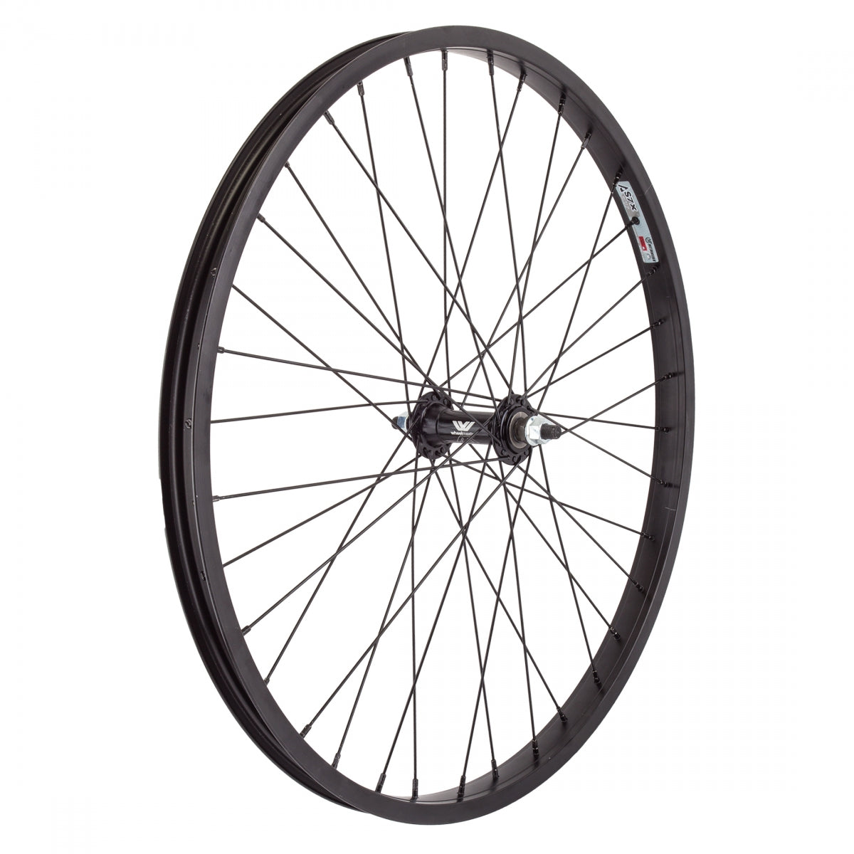WheelMaster Front Bicycle Wheel, 24 x 2.125 36H, Alloy, Bolt On, Black