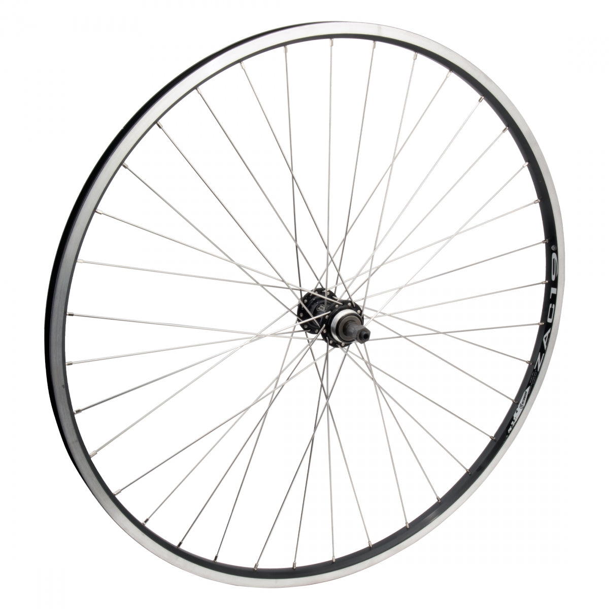 Wm Weinmann 700x35 Hybrid/Comfort Rear Wheel, Black/Silver, 36H