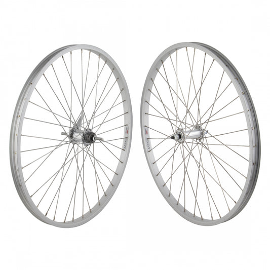 Wheelset 26 Inch 559X25 Alloy Silver 36 Bo 3/8 Shimano Coaster Brake 110Mm 12Gss W/Trim Kit