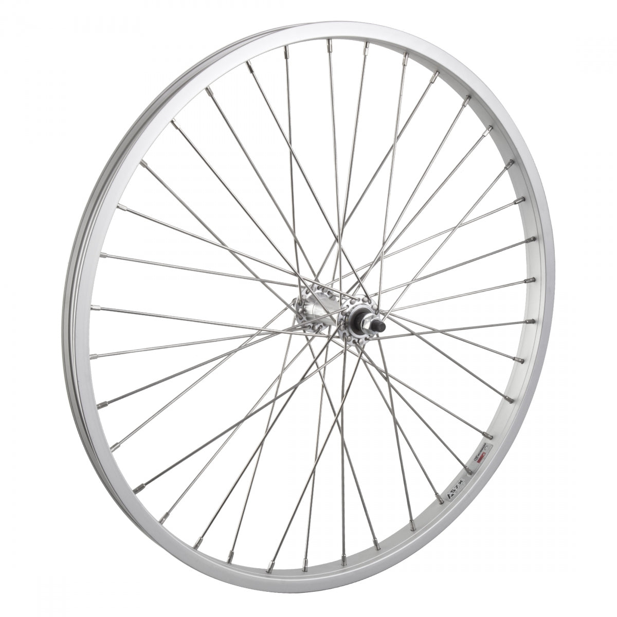 Weinmann AS7X 24" Cruiser/Comfort Front Wheel 24" x 1.75" 36H, Bolt-On 3/8" Axle Silver Alloy