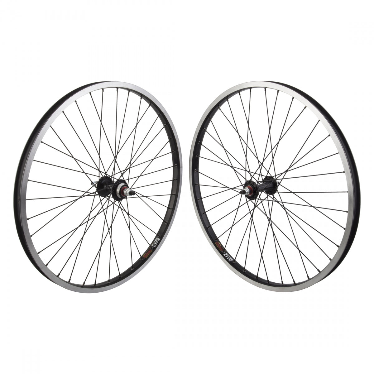 WheelMaster Front And Rear Bicycle Wheel Set, 36H, Sun Ryno-lite, Bolt On, Black