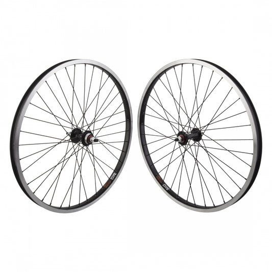 WheelMaster Front And Rear Bicycle Wheel Set, 36H, Sun Ryno-lite, Bolt On, Black