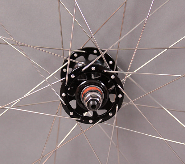 Black Sun M13 32 Hole Silver Spokes Black Hubs Fixed/Free Flip Flop Hub