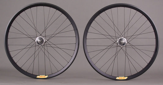 Velocity Deep V Black Dura Ace 7600 hubs Track bike Wheelset