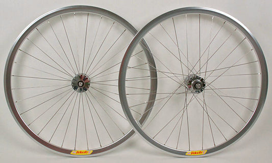 Phil Wood Hubs Velocity Deep V Silver Fixed gear Track Wheelset