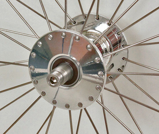 Phil Wood Hubs Velocity Deep V Silver Fixed gear Track Wheelset