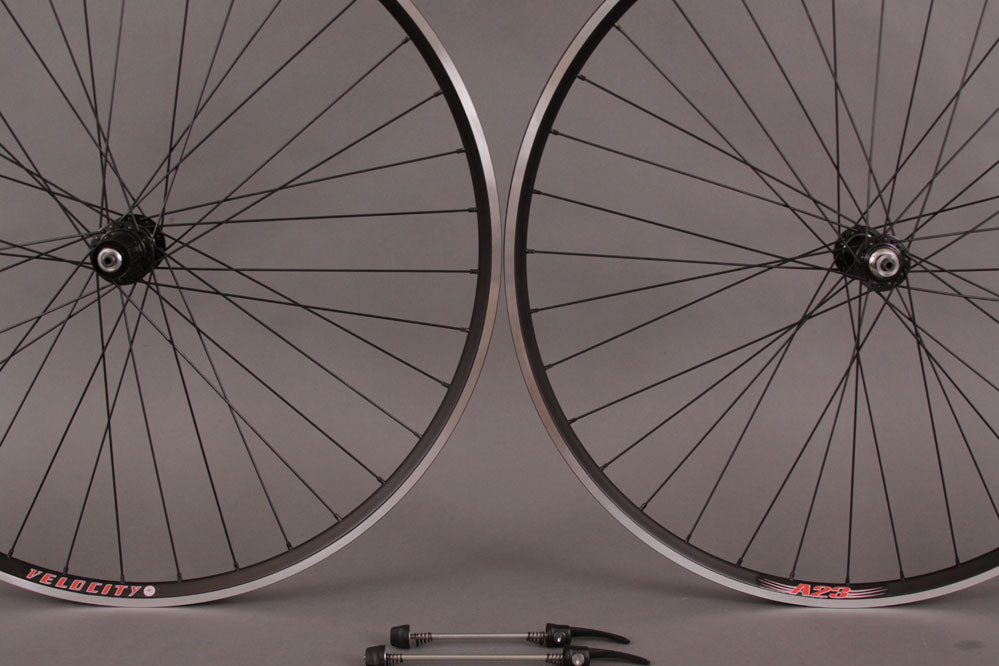 Velocity A23 Black Shimano 105 7000 36 Hole Hubs Wheelset