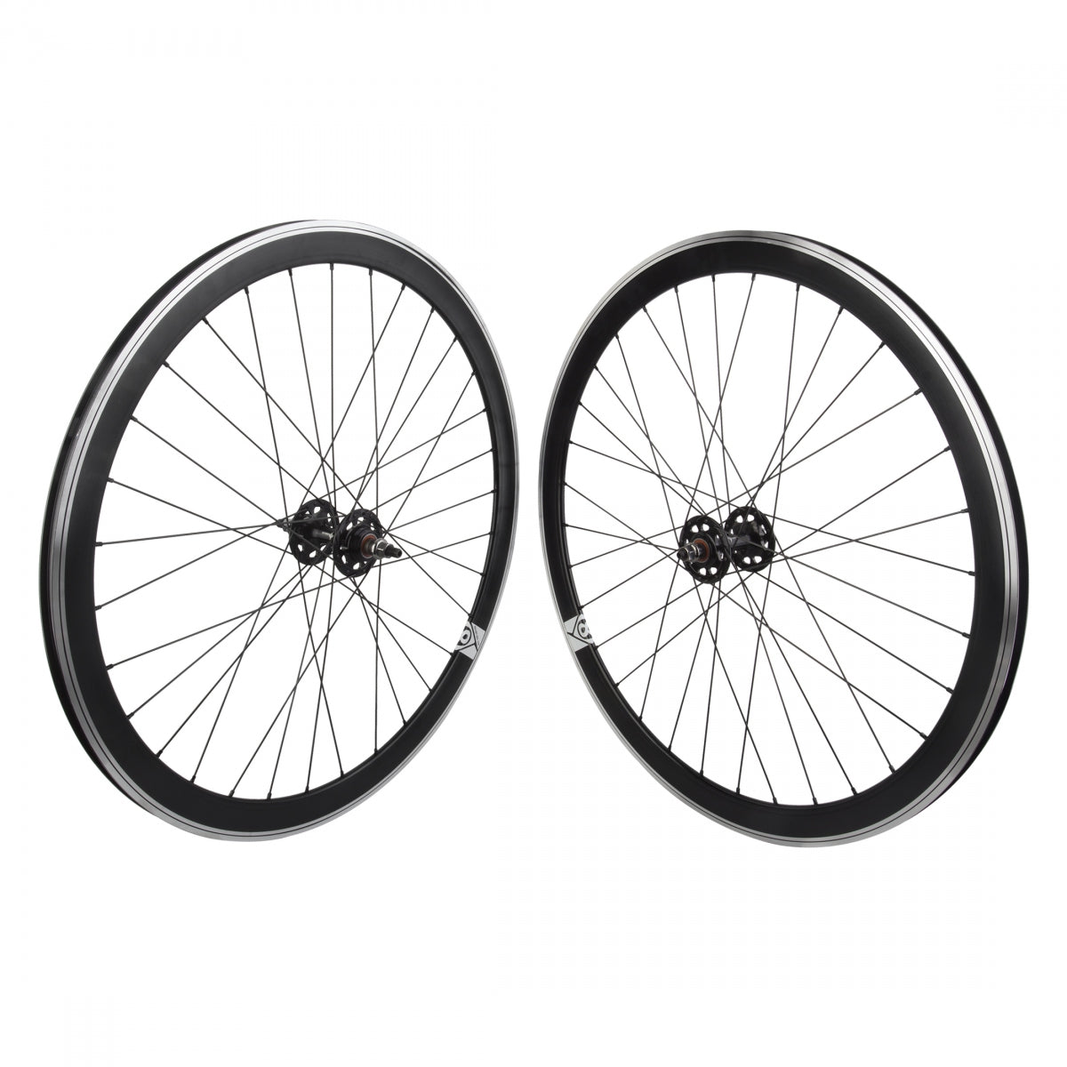 Wheel Master Wheel Set, 700c x 42mm, 622x15, Origin8 TA42 Matte Black Machined Side Wall Rim, Origin8 SS-1101 Sealed Hub, 32H, 1s FX/FW, DT Swiss 2.0 Black Spokes