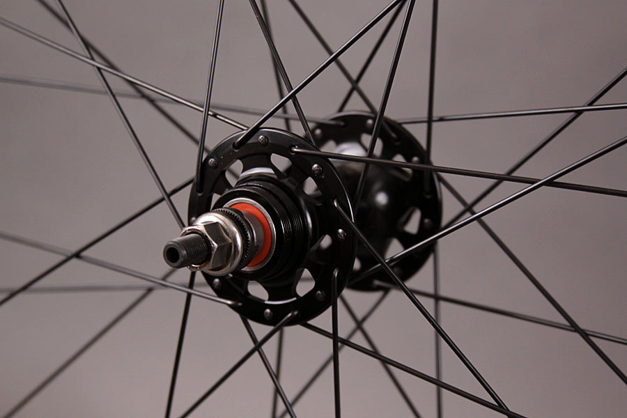 H + Plus Son TB14 Black - 32h Formula Track Hubs Fixed Gear Single Speed Wheelset