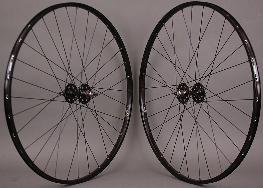 H + Plus Son TB14 Black - 32h Formula Track Hubs Fixed Gear Single Speed Wheelset