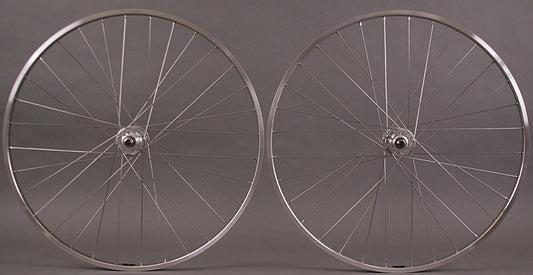 H + Plus Son TB14 Silver Fixed Gear Formula Track Hubs Wheelset