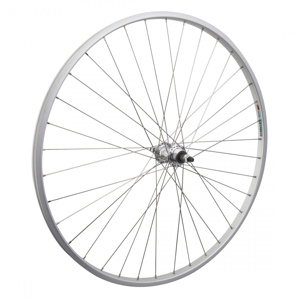 Wheelmaster Alloy 27"Road Rear Wheel, Silver, 36H, 1-Speed, Bolt-On, 126mm