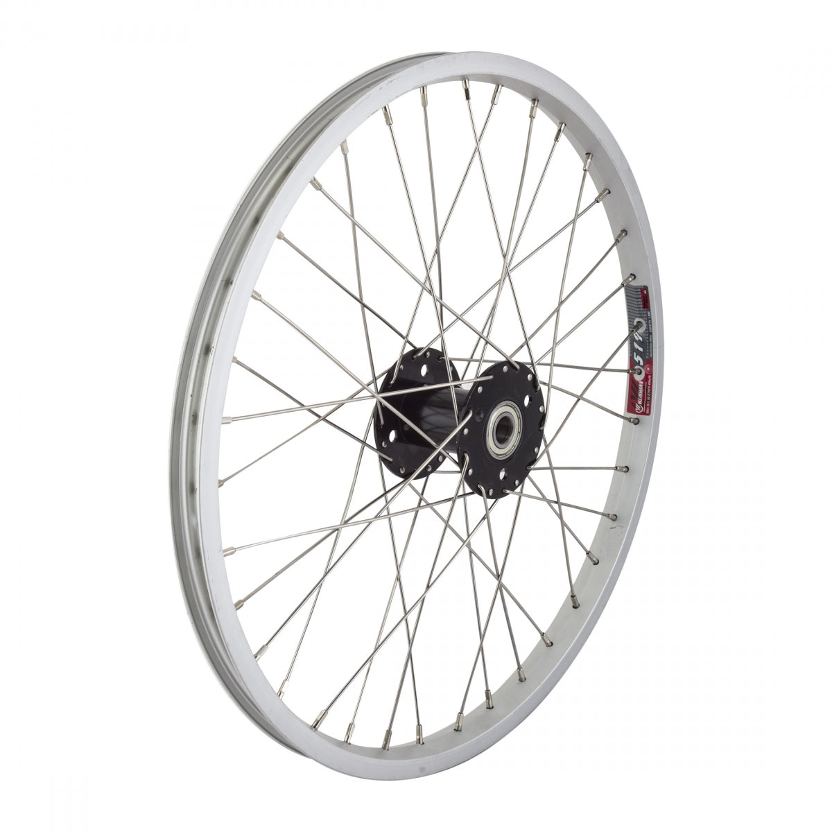 20"x1.75 Trike Rear Wheel, 406x19, Weinmann 519 Silver Rim, 36H, SunBike Trike Seal Black Hub, 15mm Axle, DT Swiss 2.0 Silver Spokes