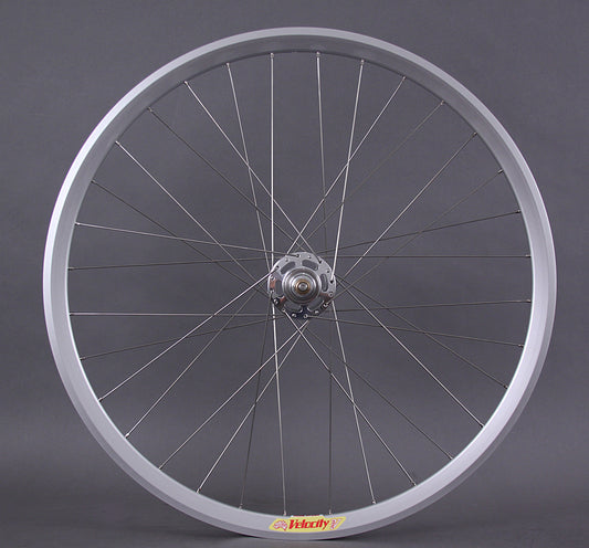 Velocity Deep V Silver White Industries Track Hub Rear Wheel