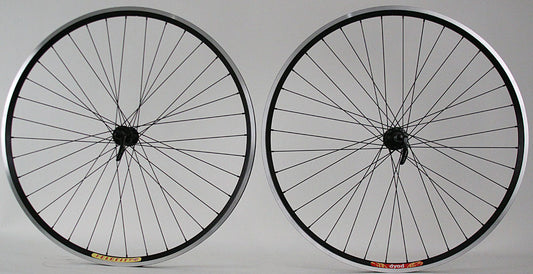 Black Heavy Duty Velocity Dyad 700c Shimano 105 Hubs 36h Sapim Force Spokes