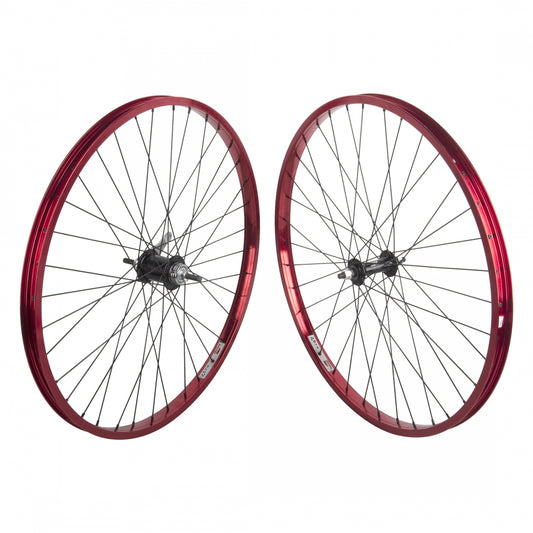 Wheelset 26 Inch 559X25 Wei As7X Red -Ano 36 Alloy Bo 3/8 Kt Coaster Brake Bk 110Mm Dti2.0Bk W/Trim Kit