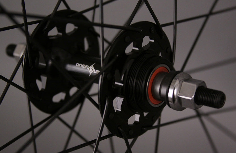H Plus + Son SL42 Rims Black Fixed Gear Track Bike Wheelset