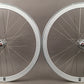 H Plus + Son SL42 Sandblasted Silver Fixed Gear Wheelset MSW 32H
