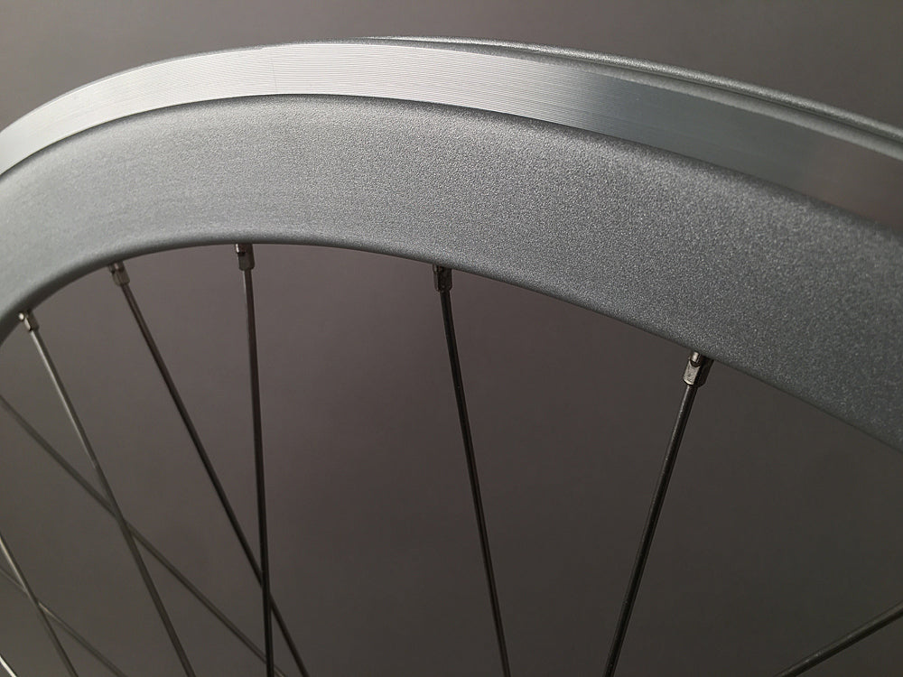 H Plus + Son SL42 Sandblasted Silver Fixed Gear Wheelset MSW 32H