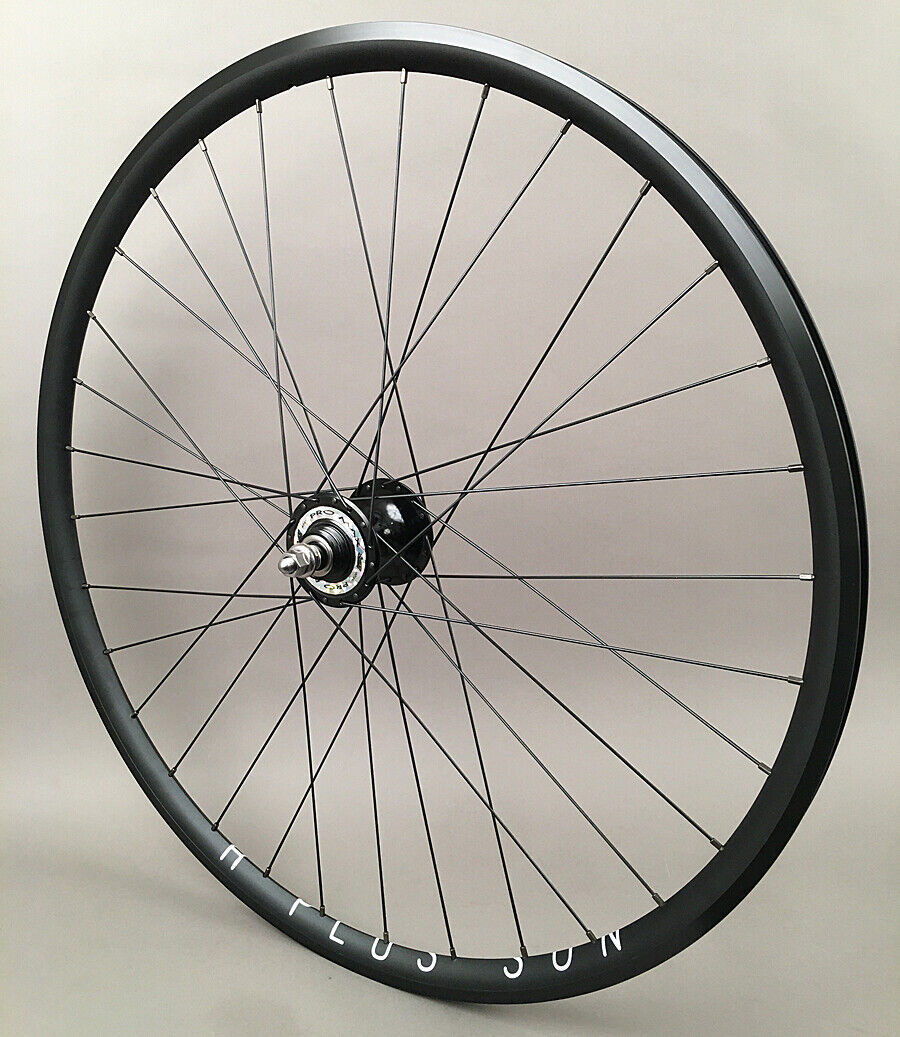 H Plus Son Archetype Black Rims Suzue ProMax Hubs Track Bike Fixed Gear Wheelset