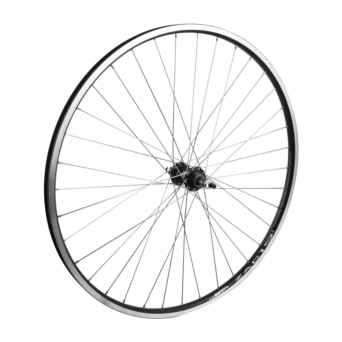 WheelMaster 700C/29" Weinmann ZAC19 Alloy Hybrid/Comfort Rear Bicycle Wheel, Black Double Wall Machined Sidewall Rim, 36 Spoke