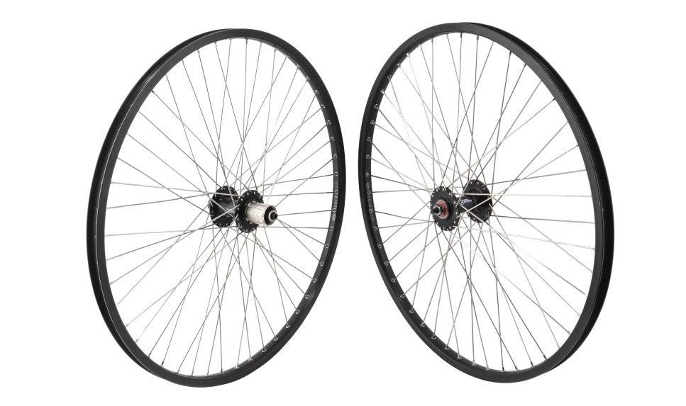 Sun CR18 26" Mountain Bike Wheelset 48 Spoke Black 100-135mm Quick release