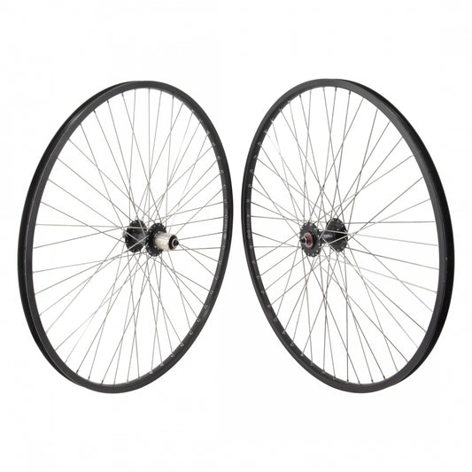 Wheelset 700c 622X18 Sun Cr18 Black 48 Wm Mt1200 8-10S Quick Release Sealed Bk 135Mm Sapim Leader 2.0 Bk