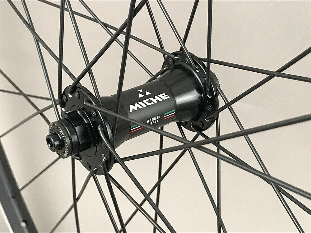 Velocity A23 700c Rims Miche Primato Hubs Road Bike Black Wheelset Rim Brake