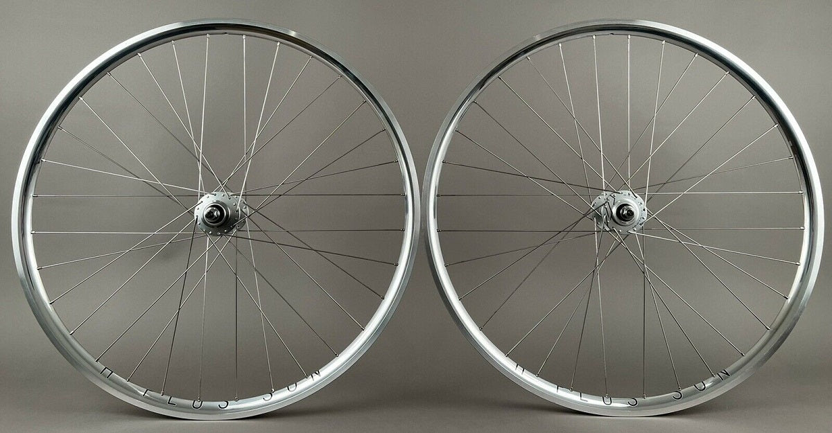 H Plus Son Archetype Silver Rims Miche Hubs Track Bike Wheelset