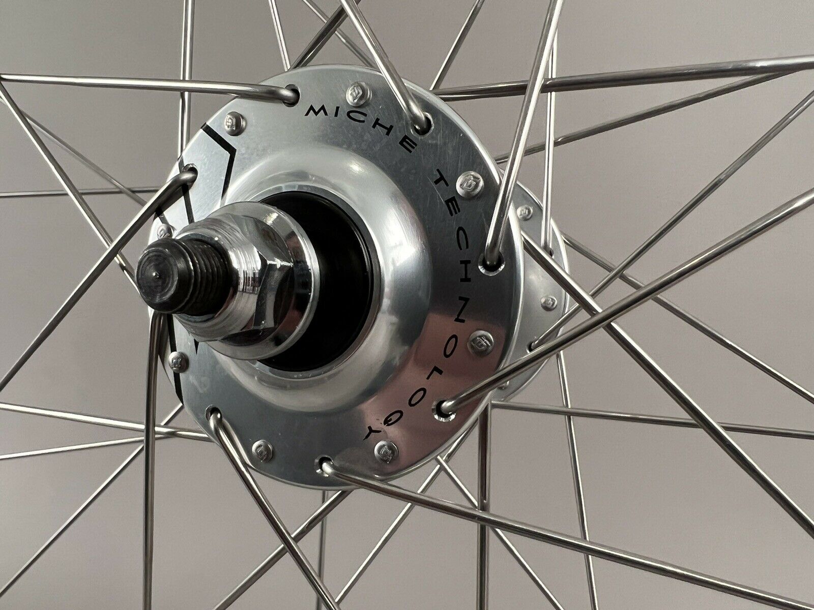 H Plus Son Archetype Silver Rims Miche Hubs Track Bike Wheelset