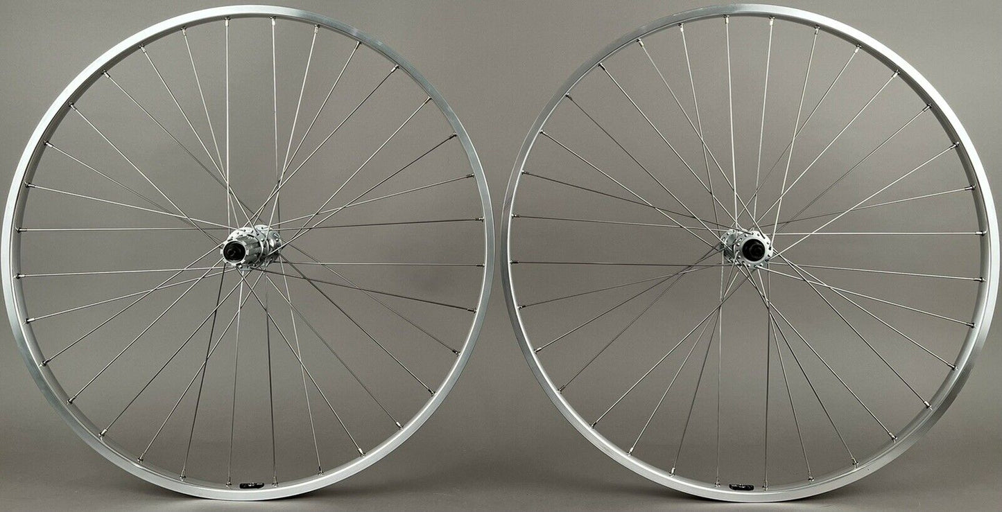 H Plus Son TB14 Polished Silver Rims Miche Hubs Road Bike Wheelset - choose freehub