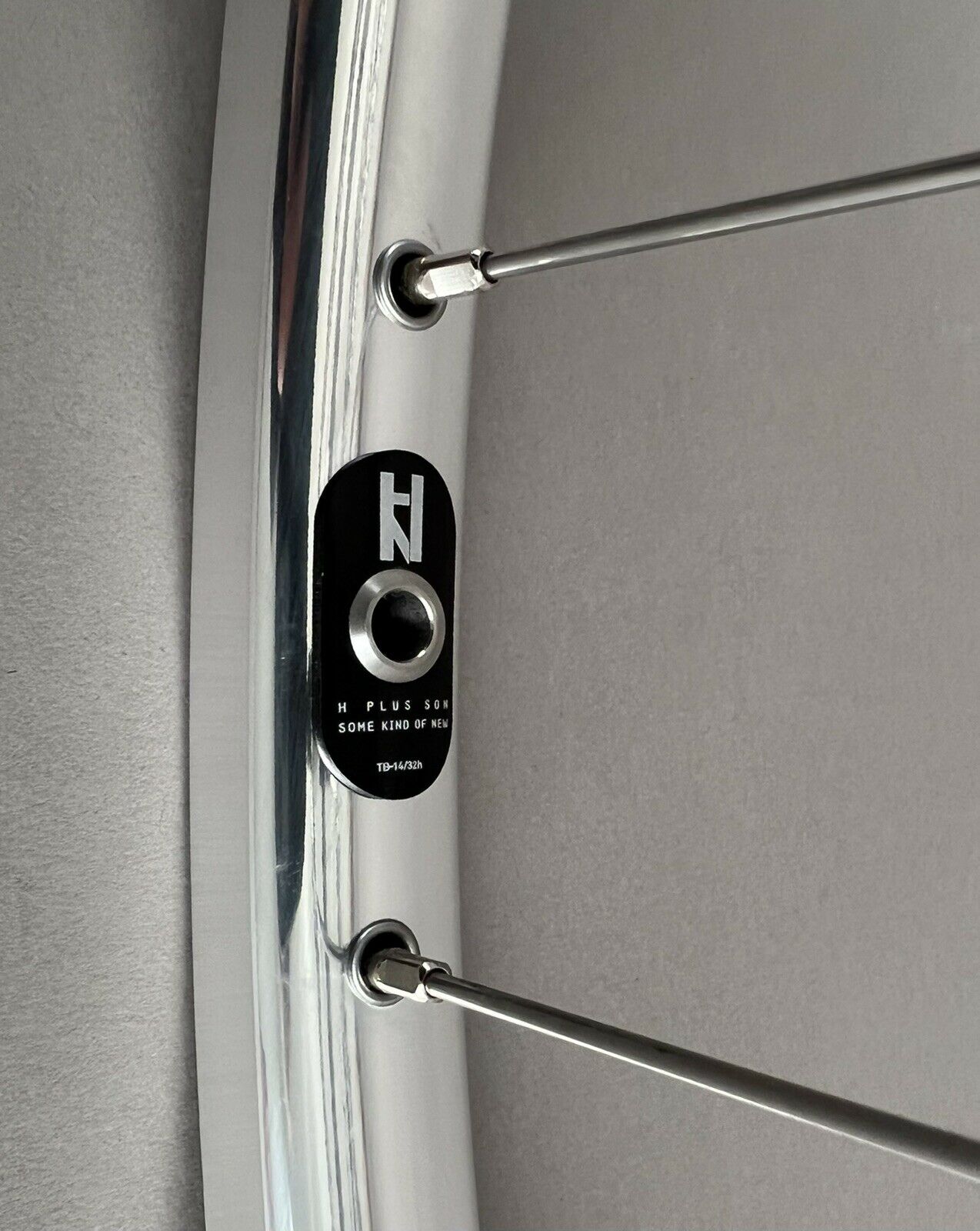 H Plus Son TB14 Polished Silver Rims Miche Hubs Road Bike Wheelset