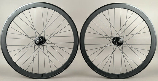 H Plus + Son SL42 Black Fixed Gear Wheelset Gran Compe Hubs