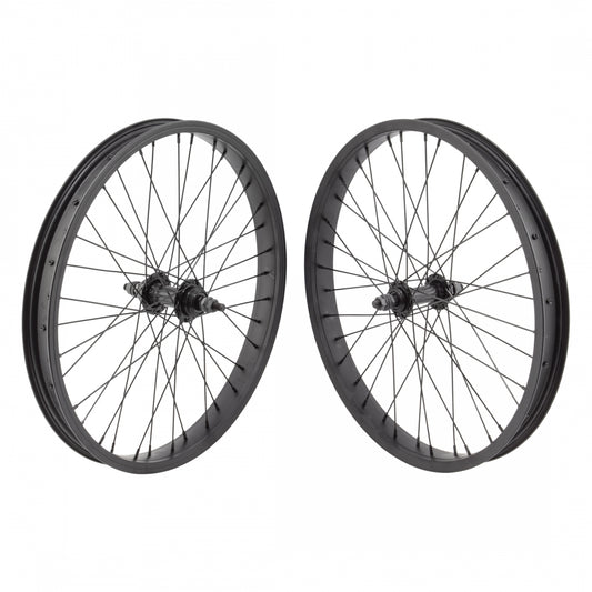 Wheelset  20X1.75 406X35 Alloy Black 36 Stl Freewheel Single Speed 3/8 110Mm 14Gbk