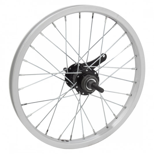 Wheel Rear 16X1.75 305X19 Alloy Silver 28 Kt Coaster Brake Black 110Mm 14Gucp W/Trim Kit