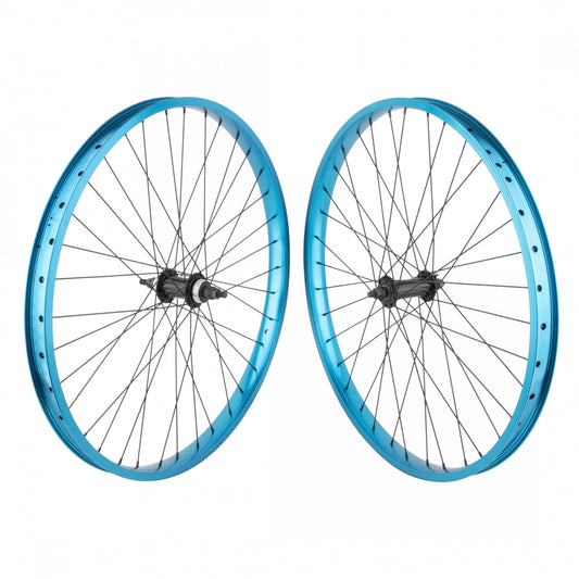 Wheelset 26 Inch 559X32 Se Bikes Blocks Flyer(22) Blue Nmsw 36 Single Speed Freewheel Loose(F) Seal(R) 3/8 Bk 110Mm Ss2.0Bk