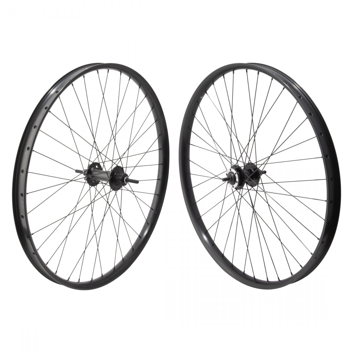 SE Bikes 27.5" Beast Mode Ripper J36U Beast Mode Bicycle Wheelset, Black Double Wall Machined Sidewall Rim, 36 Spoke, Single Speed Cassette