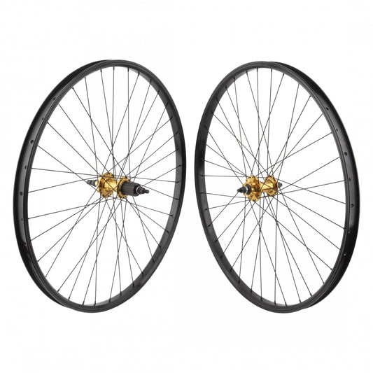 SE Bikes J24SG 29er Mountain Bike Wheelset 36h 6 Bolt Disc M701A Gold Hubs Shimano HG