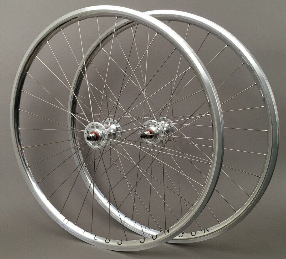 H Plus Son Archetype Polished Silver Track Wheels Radial Front