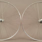 H + PLUS SON TB14 Silver MICHE Track Hubs Fixed Gear Wheelset