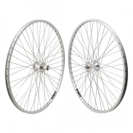 Wheelset 700c 622X18 Sun Cr18 Silver 48 Wm Mt1200 8-10S Quick Release Sealed 135Mm Sapim Leader 2.0 Sl