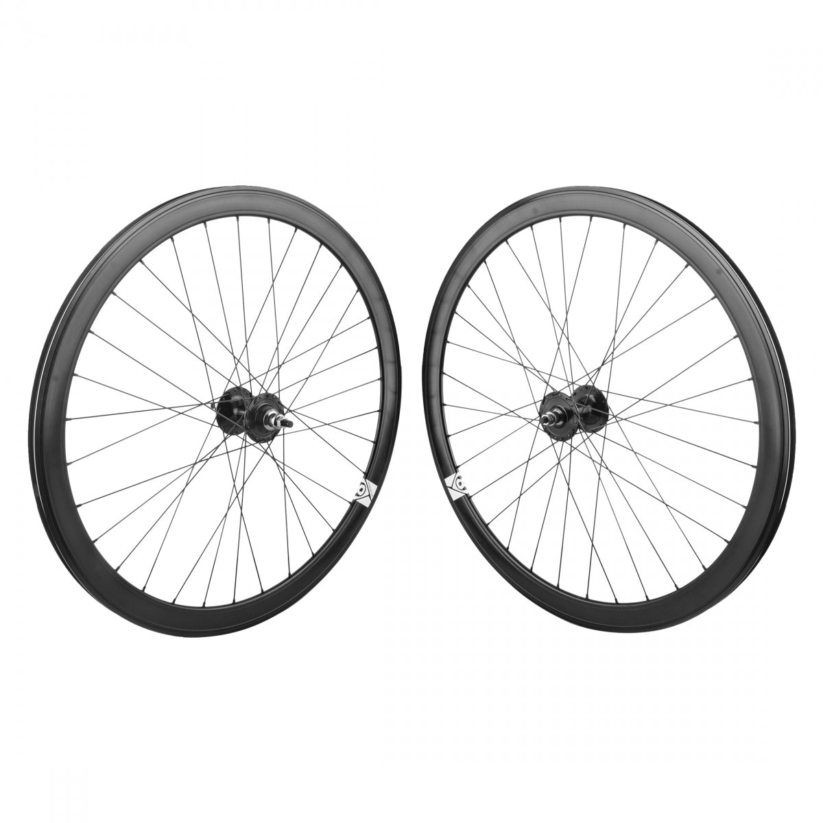 Wheelmaster Origin8 700c Fixie Wheelset (Pair), 42mm, Black NMSW, 32H, Fixed/Fixed Loose Ball Bearing, 120mm