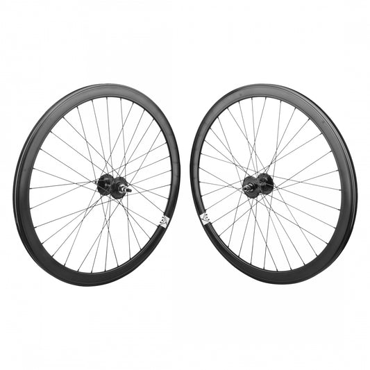 Wheelmaster Origin8 700c Fixie Wheelset (Pair), 42mm, Black NMSW, 32H, Fixed/Fixed Loose Ball Bearing, 120mm