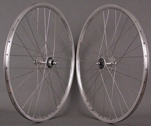 H Plus Son Archetype Silver Dura Ace 7600 Track Hubs Wheelset