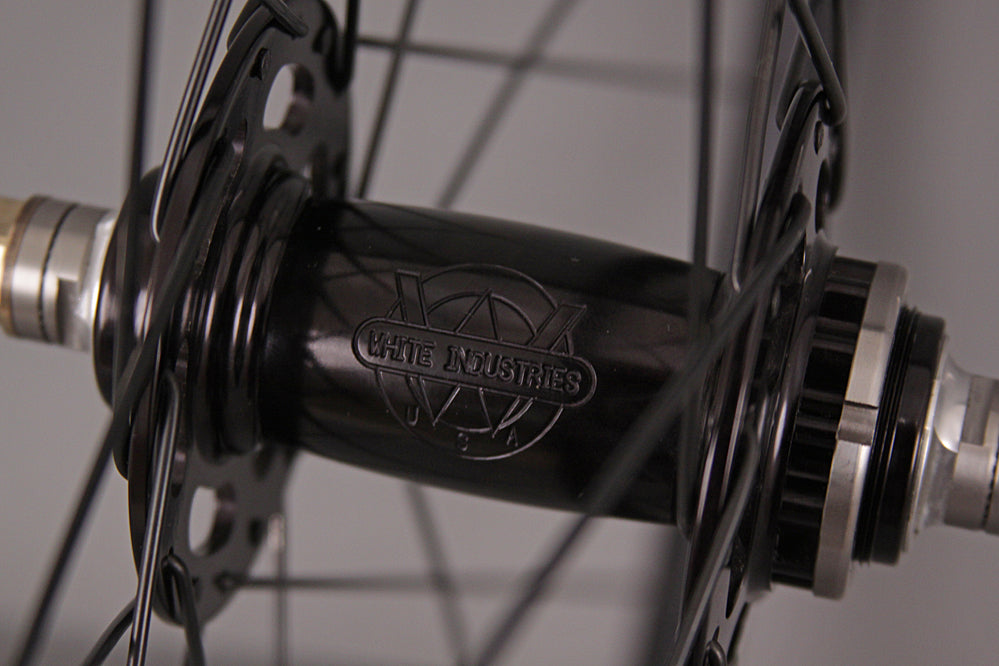 Velocity A23 White Industries High Flange Track Hubs Black