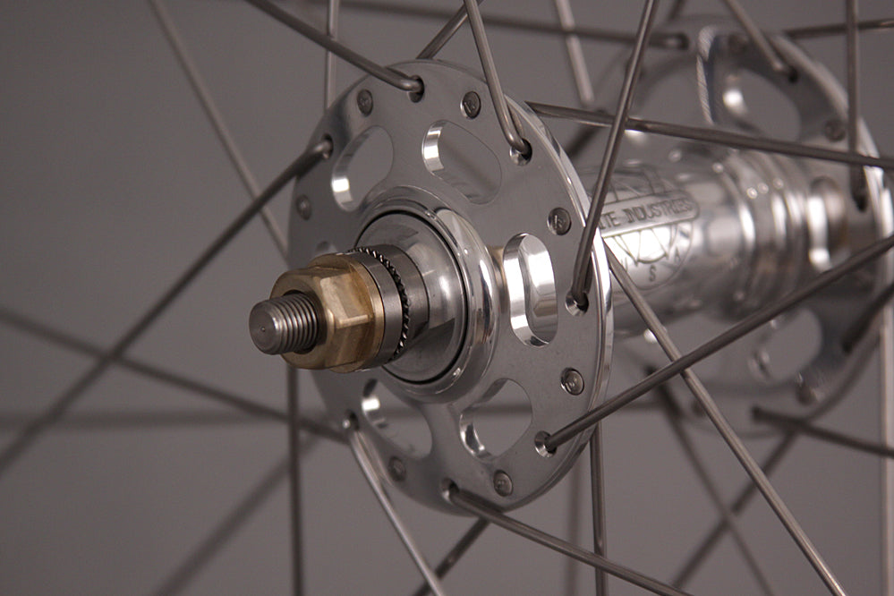 Velocity A23 White Industries High Flange Track Hubs Polished