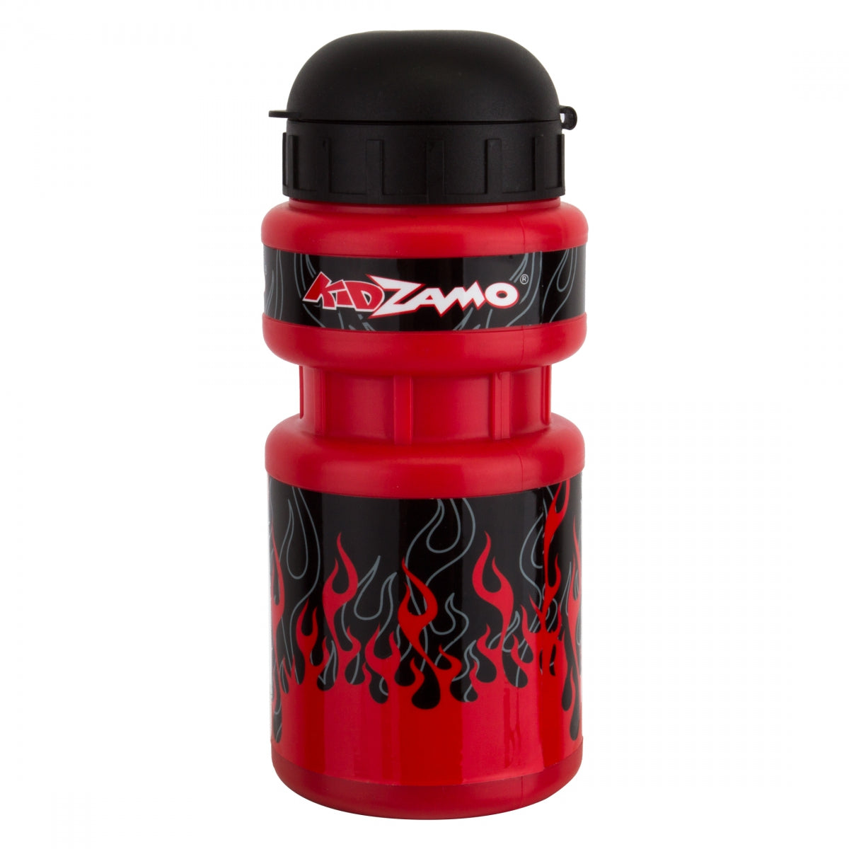 Bottle Kidzamo W/Cage Flame Rd/ Black